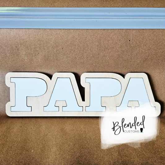 Papa Sublimation Blank with Wood Frame