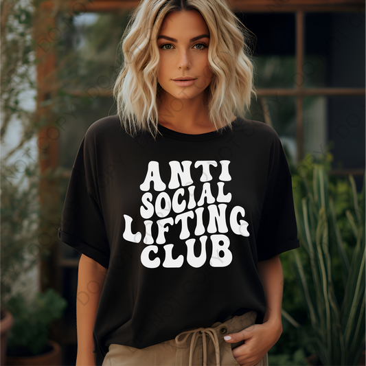 Anti Social Lifting Club DTF Transfer