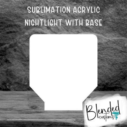 Square Acrylic Sublimation Nightlight with LED Base