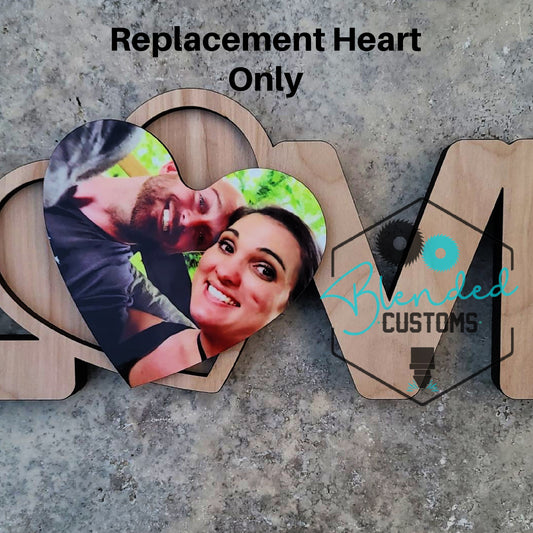 Replacement Love Heart Sublimation Blank