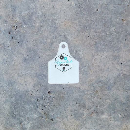 Cow Tag Keychain Sublimation Blank- 10 Packs