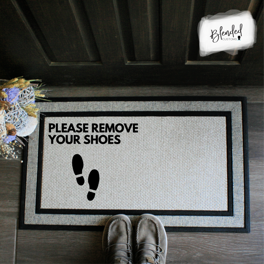 Please Remove Your Shoes Doormat Digital Design
