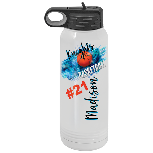 30 oz White Sublimatable Water Bottle