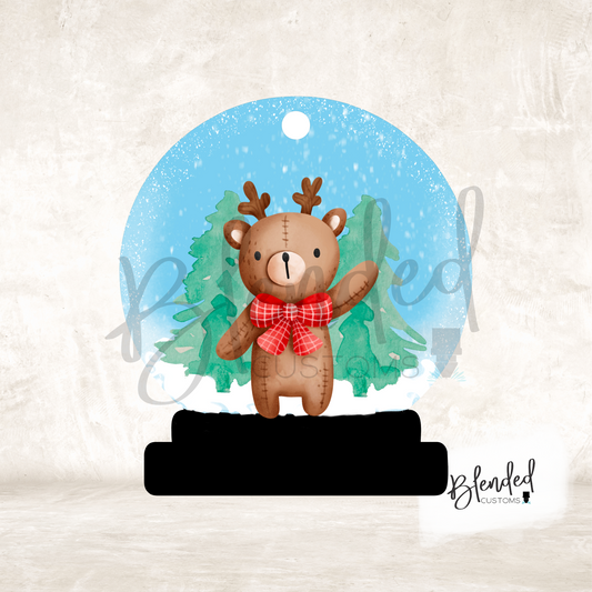 Bear Snow Globe Ornament PNG Download