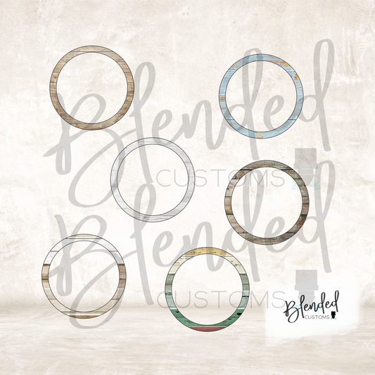 Circle Wooden Frame Ornament PNG Download