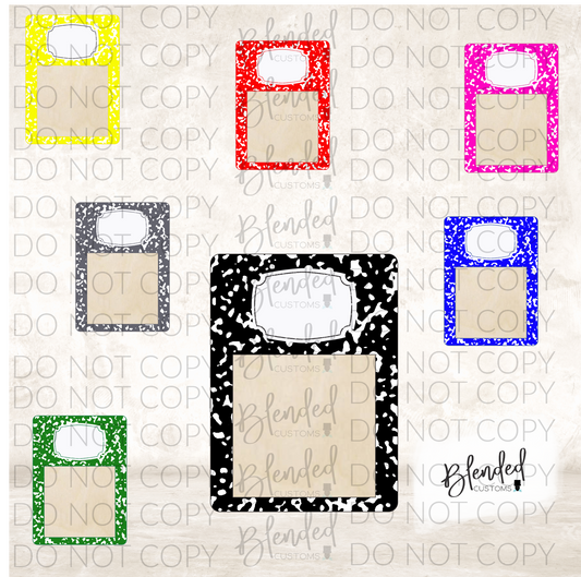 Composition Notebook Sticky Note Holder PNG Download