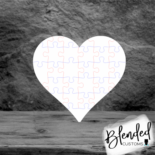 Heart Unisub® Puzzle Blank