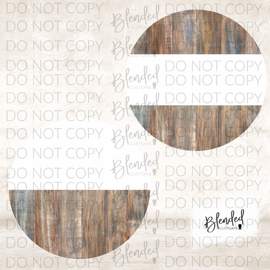 Brown Distressed Wooden Round PNG Download - Set of 5