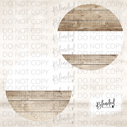 Light Brown Wooden Round PNG Download - Set of 5