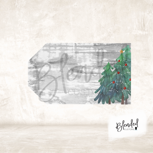 Christmas Tree Tag Ornament PNG Download