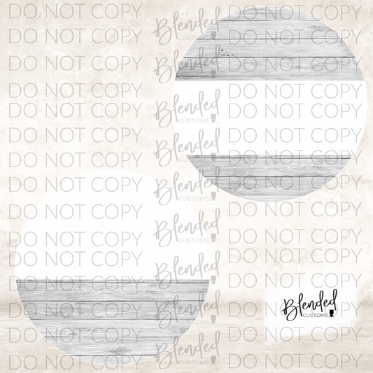 White Wooden Round PNG Download - Set of 5