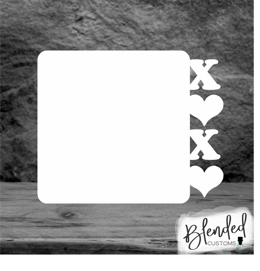 XOXO Heart Photo Sublimation Blank