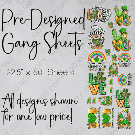 Collection image for: St. Patrick's Day DTF Pre-Made Gang Sheets