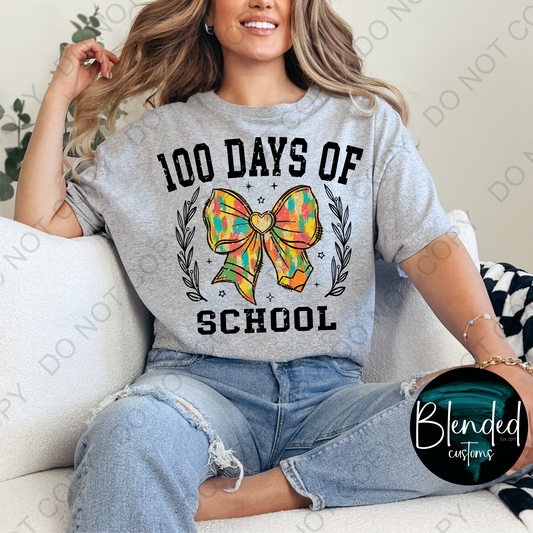 100 Days of School Bow Direct to Film Transfer