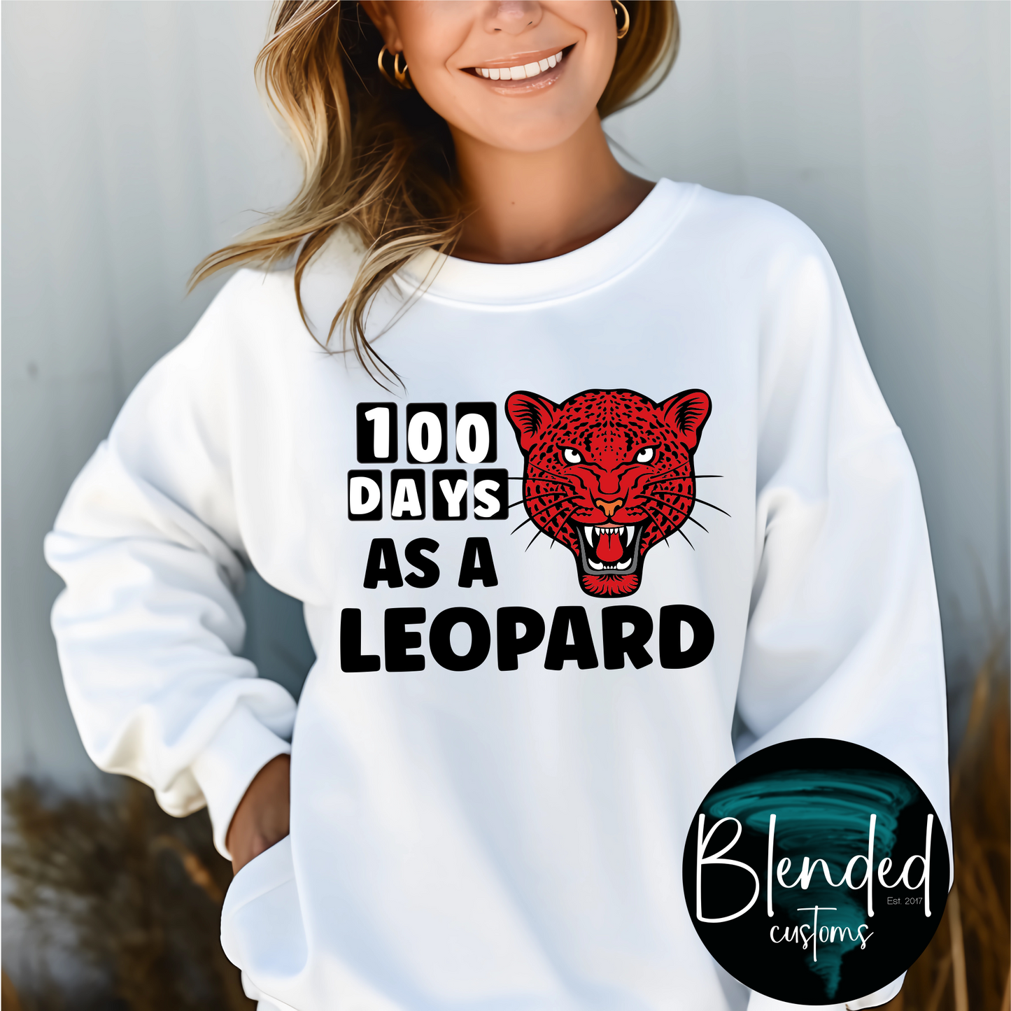 Teacher 100 Days As A Leopard School Shirt