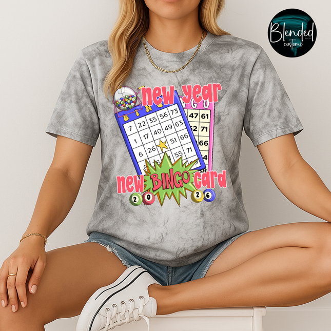 New Year New Bingo Card DTF Transfer