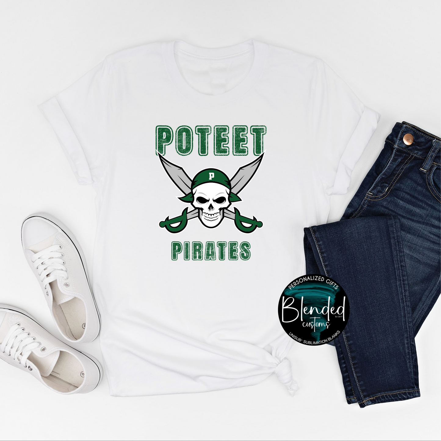 Poteet Pirates School T-Shirt