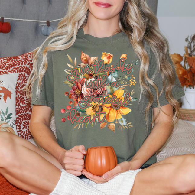 Give Thanks With A Grateful Heart DTF Transfer