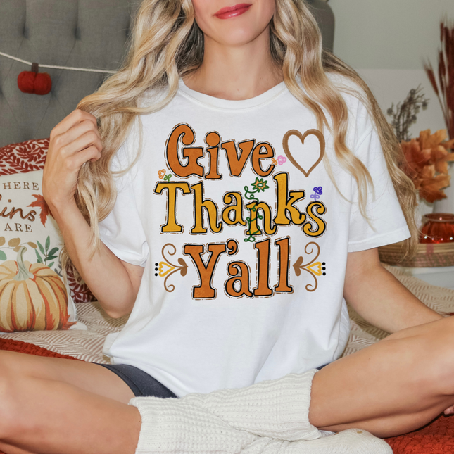 Give Thanks Ya'll DTF Transfer