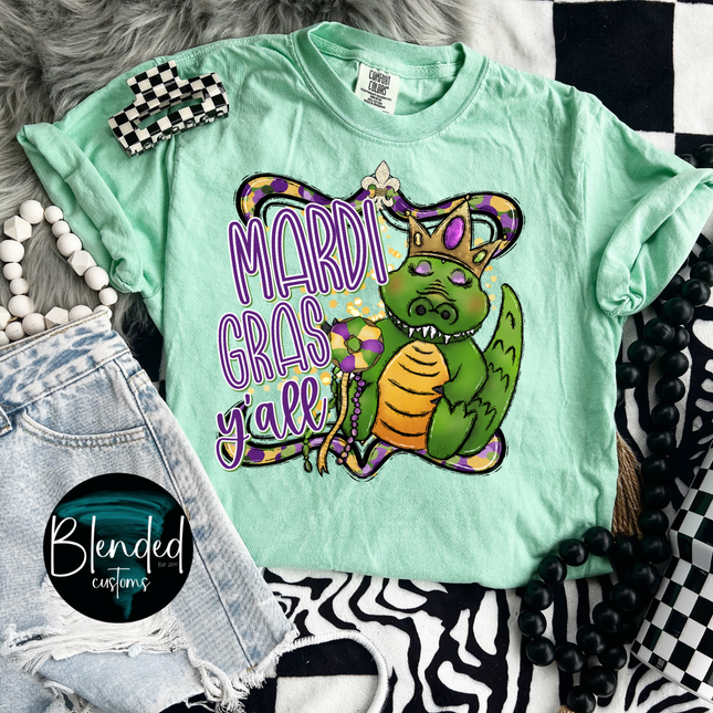 Mardi Gras Ya'll DTF Transfer