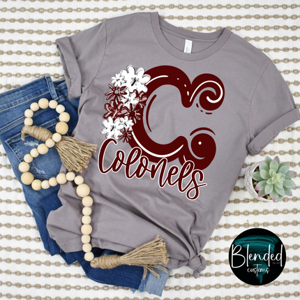 Fancy Floral Letter Mascot DTF Transfer