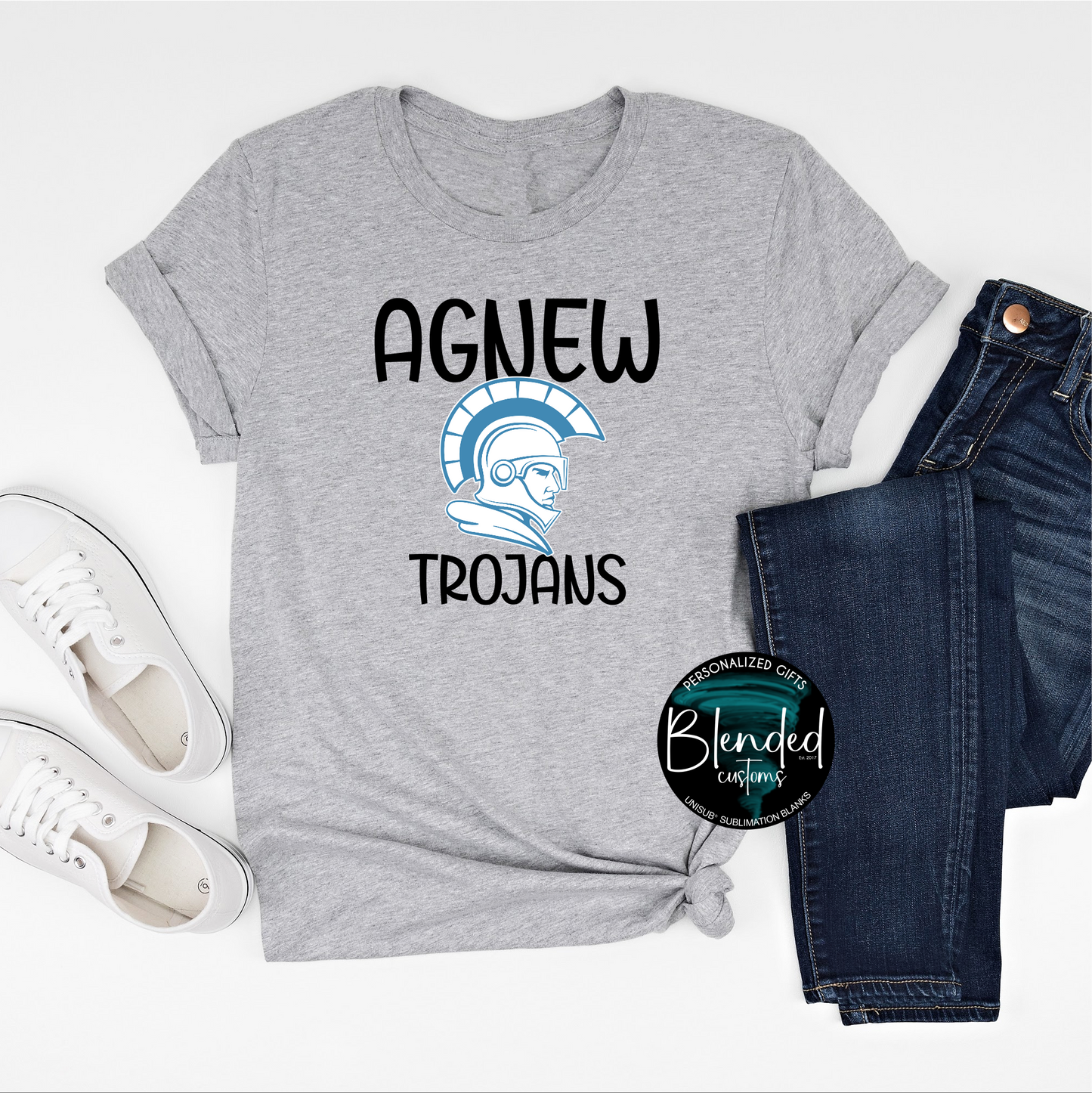 Agnew Trojans School T-Shirt - Exclusive Design by Blended Customs