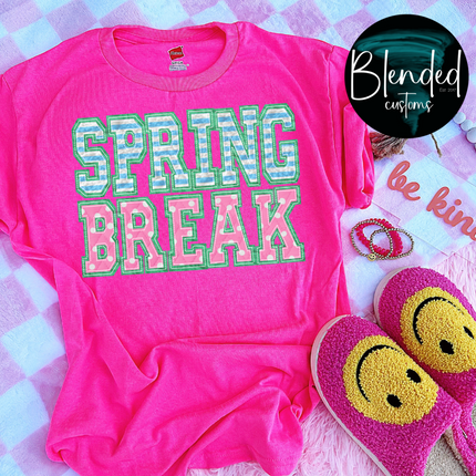 Spring Break Faux Applique DTF Transfer