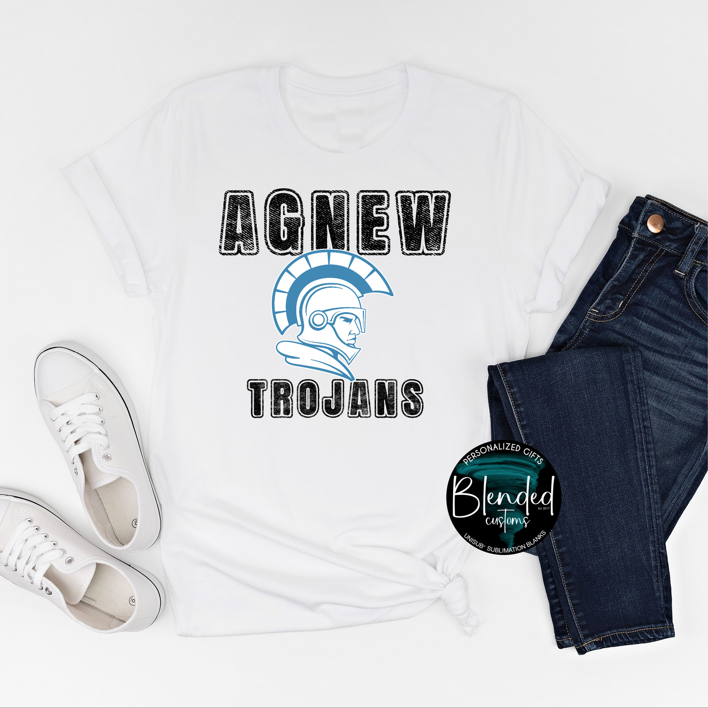 Agnew Trojans School T-Shirt - Exclusive Design by Blended Customs