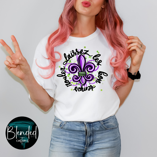 Les Bon Temps Fluer DTF Transfer