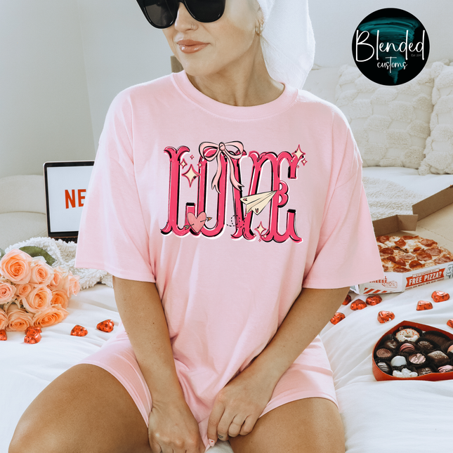 Paper Airplane Love DTF Transfer