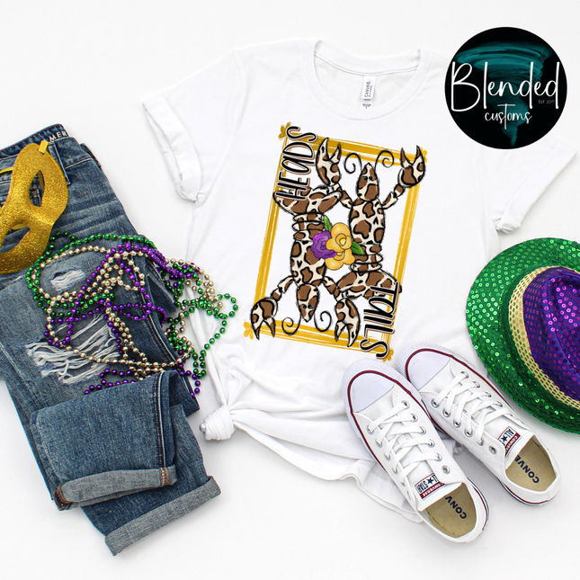 Heads Tails Crawfish DTF Transfer