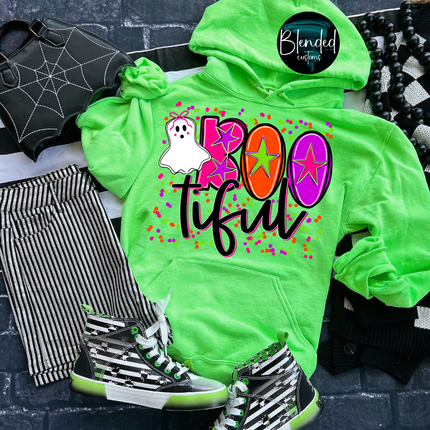 Boo-tiful Neon Halloween DTF Transfer