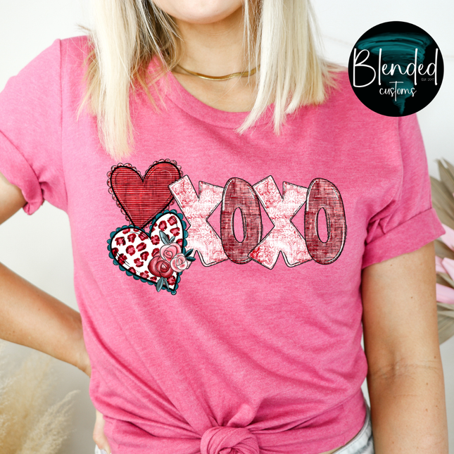 XOXO Hearts DTF Transfer