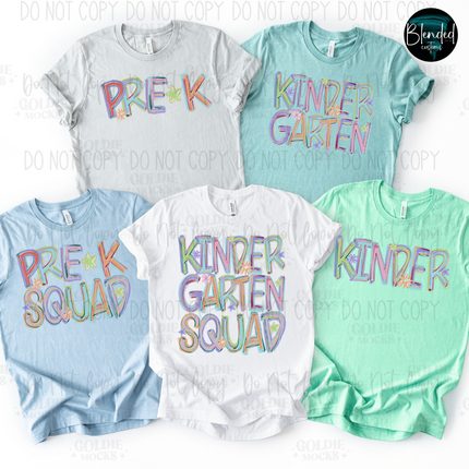 Pastel Titled Grade Levels DTF Transfer