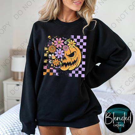 Floral Pumpkin Direct to Film Transfer