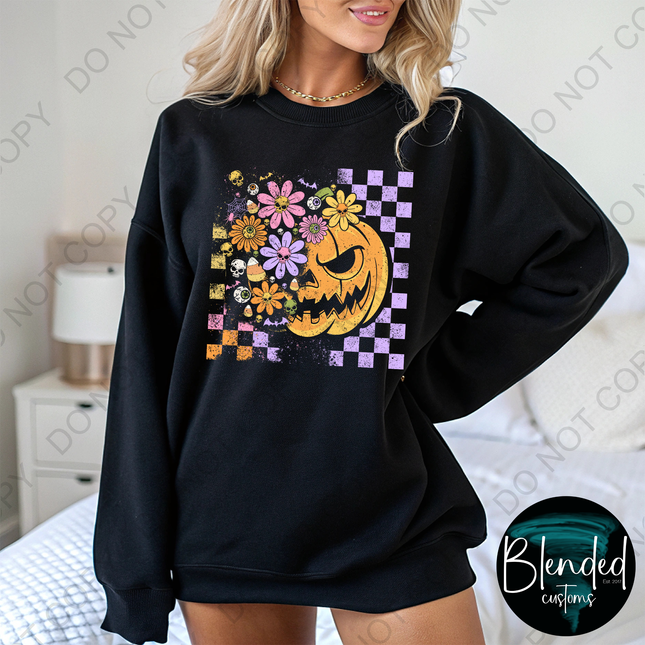 Floral Pumpkin Direct to Film Transfer