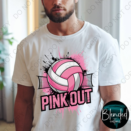 Volleyball Pink Out Direct to Film Transfer