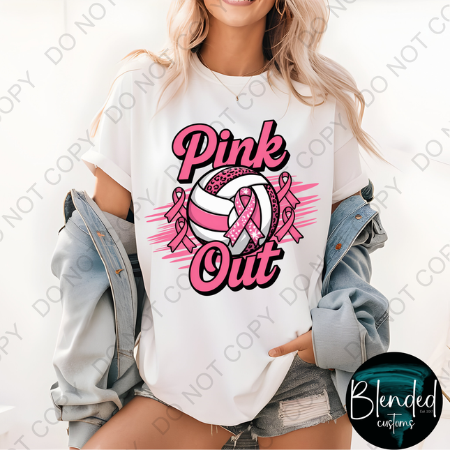 Volleyball Pink Out Direct to Film Transfer