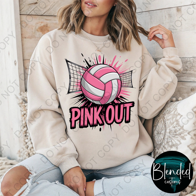 Volleyball Pink Out Direct to Film Transfer