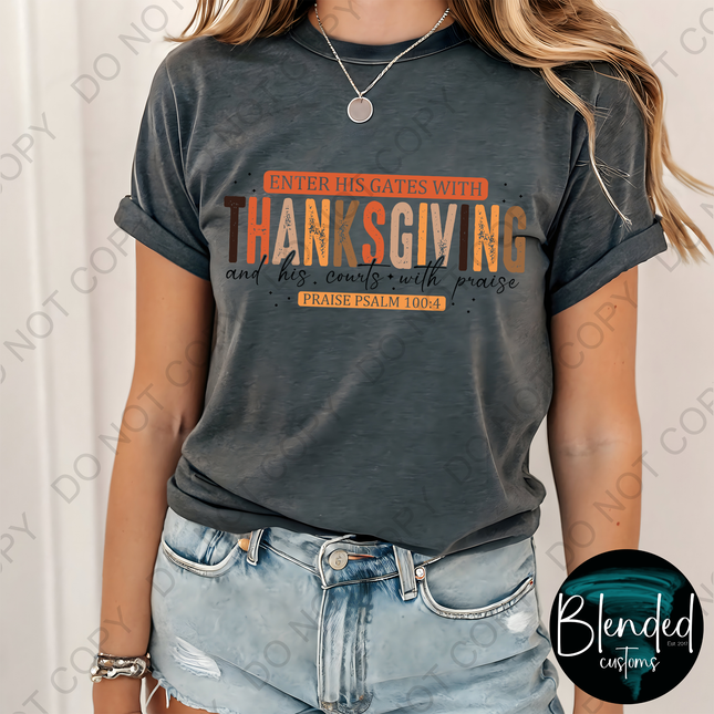 Enter His Gates With Thanksgiving Direct to Film Transfer