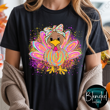 Colorful Turkey Direct to Film Transfer