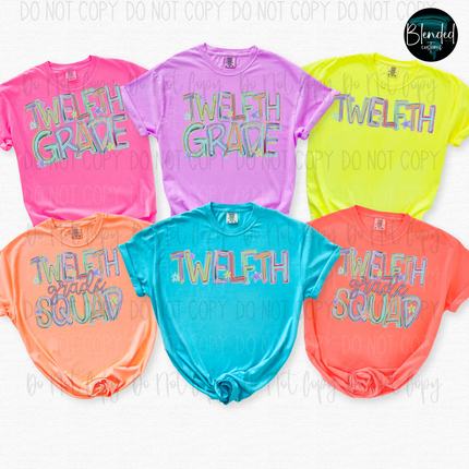 Pastel Titled Grade Levels DTF Transfer