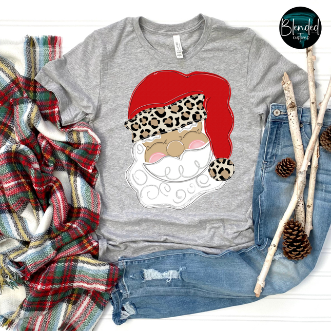Leopard Hat Santa DTF Transfer