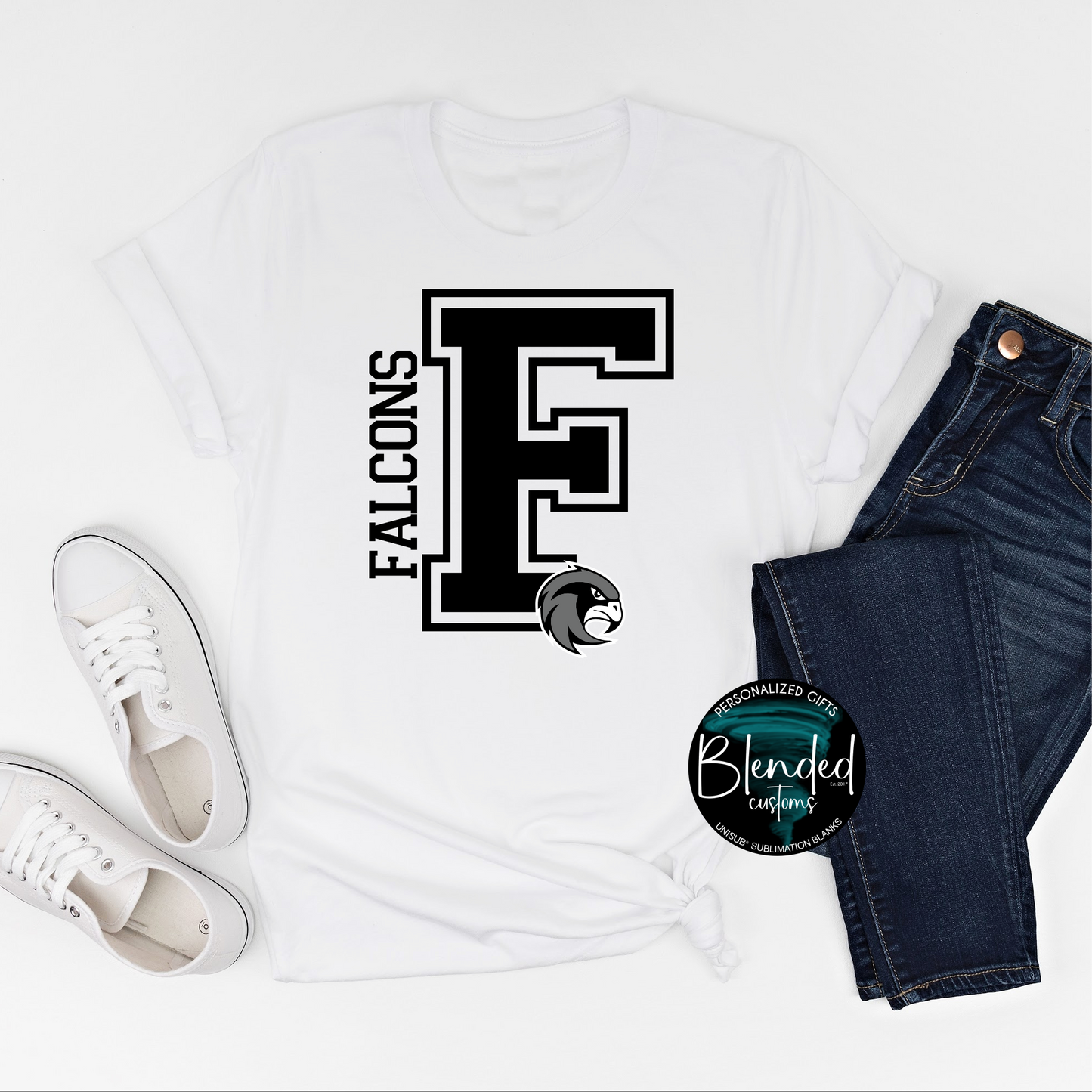 Frasier Falcons School T-Shirt - Exclusive Design by Blended Customs