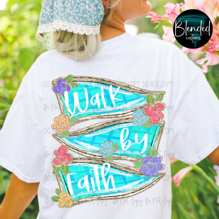 Faith Pennants Front Back DTF Transfer