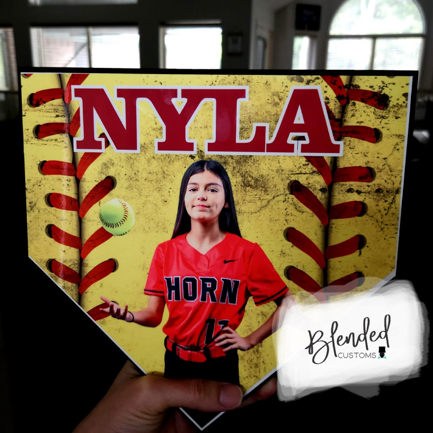 Personalized Softball Home Plate Plaque