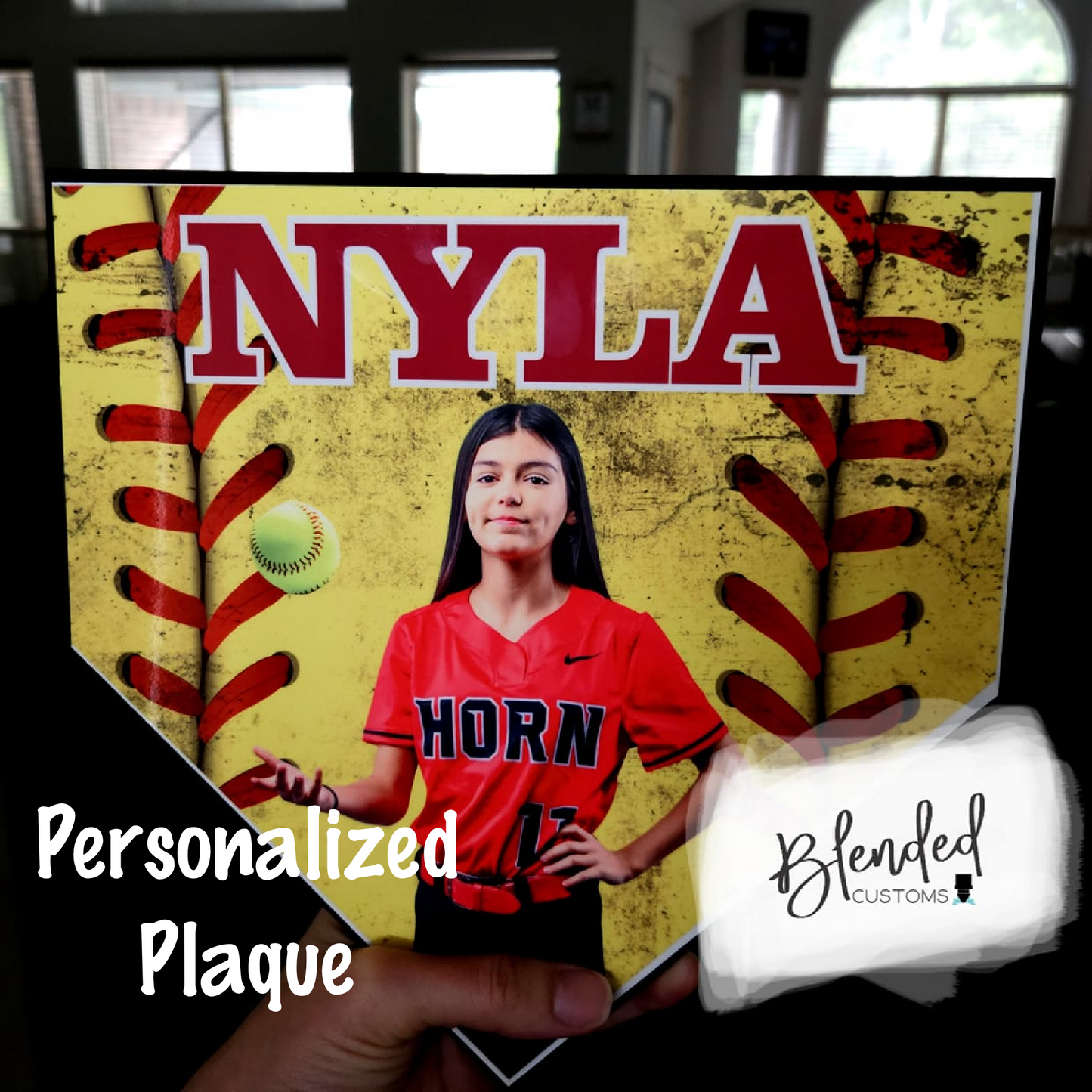 Personalized Softball Home Plate Plaque