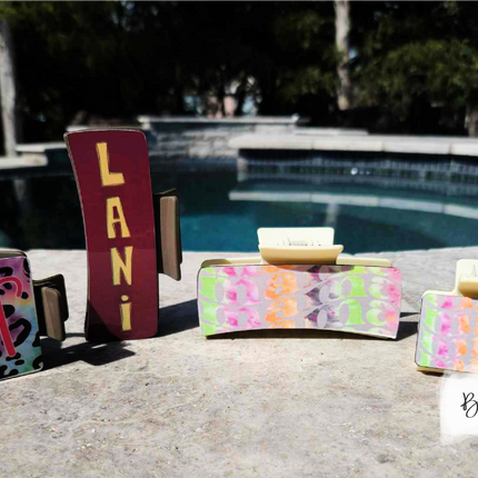 Small Hair Clip Sublimation Blank - Set of 6