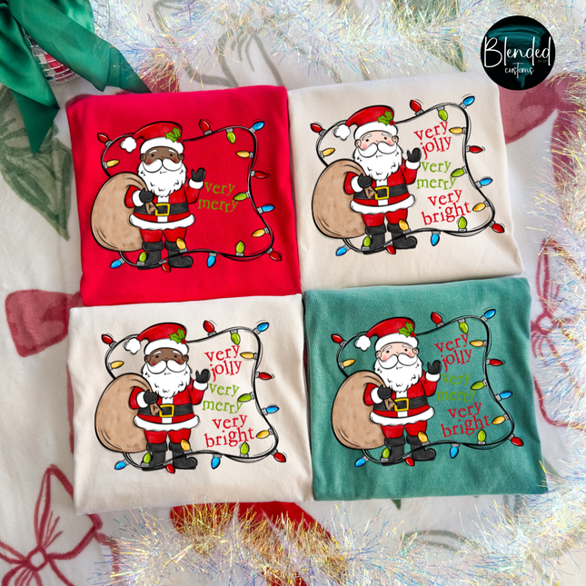 Very Jolly Very Merry Very Bright DTF Transfer