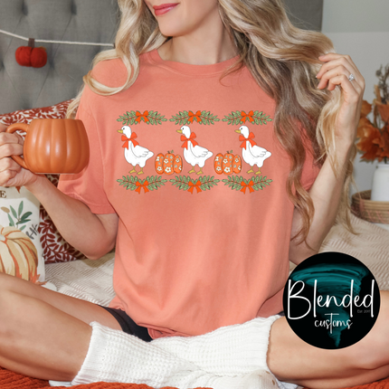 Pumpkin Geese DTF Transfer